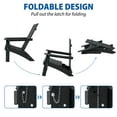 thumbnail image 5 of Garpans Folding Adirondack Chair Set with Side Table HDPE All Wheather Outdoor Foldable Adirondack Chair Table Set Patio Chairs with Table for Outside Garden Pool Front Porch Deck Fire Pit, 5 of 12
