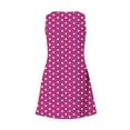 thumbnail image 7 of Odbmxy Mini Dresses for Women Plus Size Sundress V-Neck Women's Plus Size Dresses Tank Holiday Pockets Polka Dots Dresses,Purple S, 7 of 7
