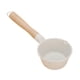 thumbnail image 4 of Cazo de leche de aluminio con mango de madera de 11 cm, plano, para comida de bebé y salsa de café. Blanco, 4 of 9