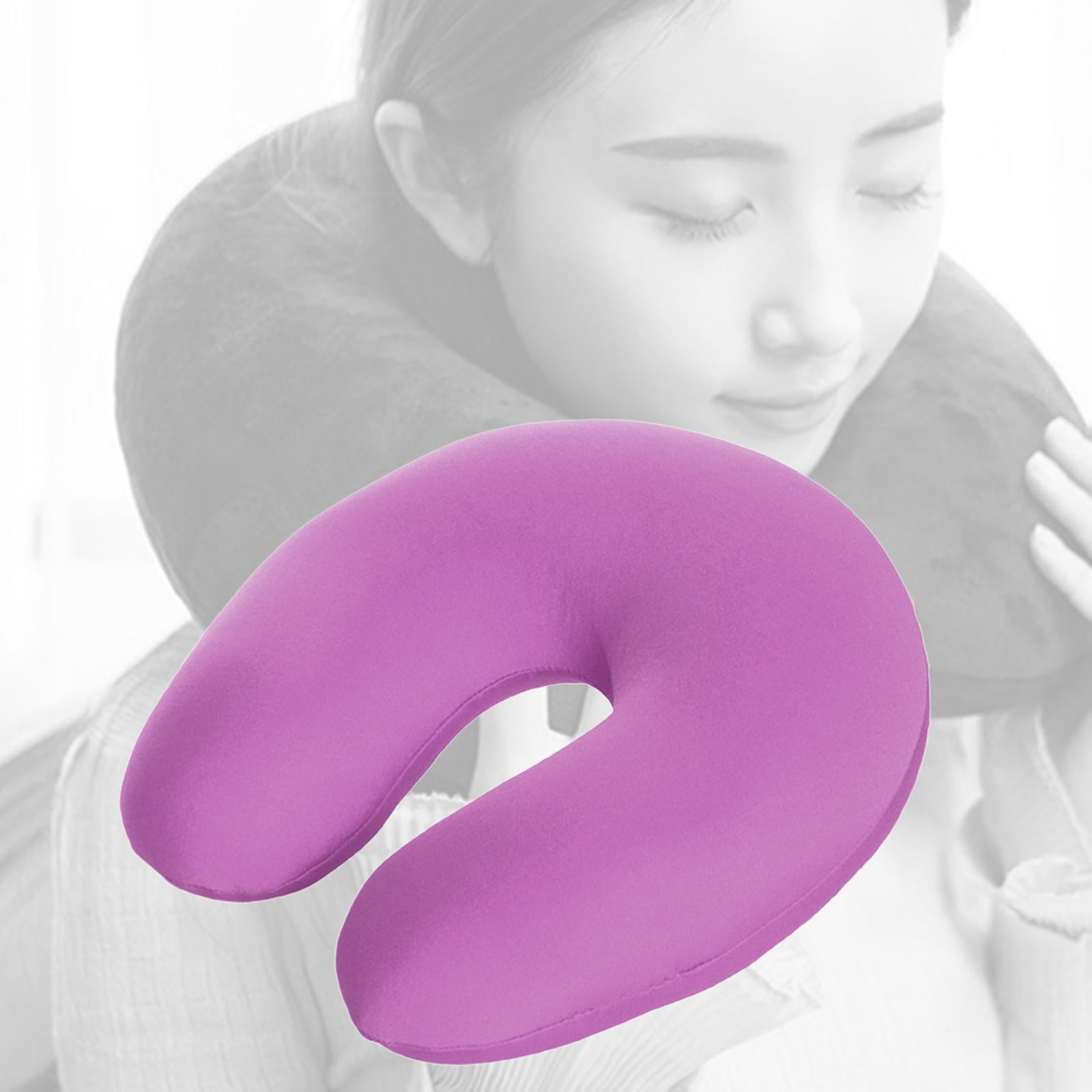 Microbeads Travel Pillow Neck Pillow Head Rest Cushion Lightweight for  Plane red