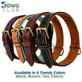 thumbnail image 7 of DowgClub Genuine Leather Dog Collar, Padded & Comfortable, Breathable Cushion, Heavy Duty, Handmade, Cherry (Extra Large), 7 of 7