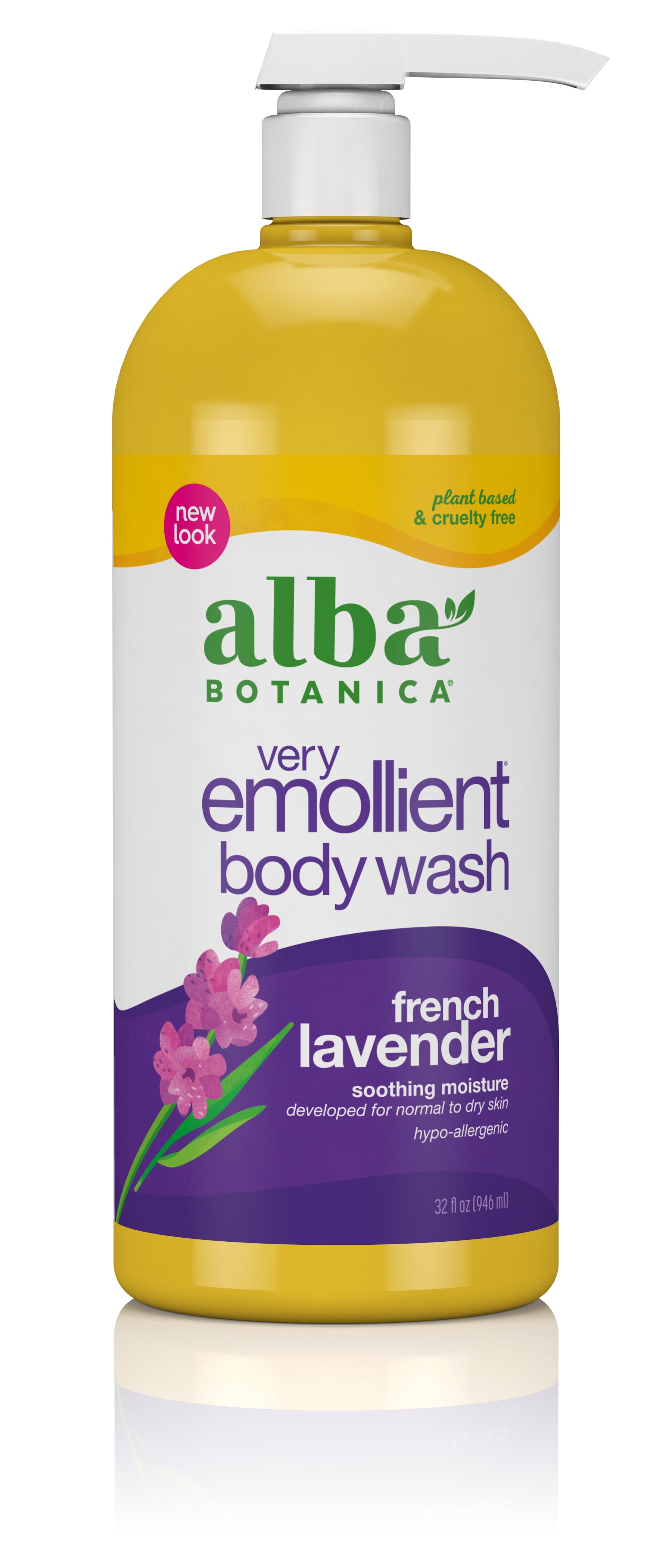 Alba Botanica Very Emollient Body Wash, French Lavender, 32 fl. oz