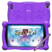 Contixo Kids Tablet, 7'' Tablet for Kids with 50 Free Disney Stoires, 32GB, Parental Controls, 2.4GHz, Android Tablet for Ages 3–7, WiFi, Silicone Case & Stylus, Summer Holiday Gift, Purple