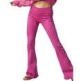thumbnail image 4 of Women's Mid Waist Flared Jeans, High Rise Retro Vintage Distressed Bootcut Denim Pants, Stretch Elastic Waist Skinny Fit Casual Streetwear Jeans for Daily Wear Hot Pink XL, 4 of 7