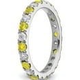 thumbnail image 5 of 14K White Gold Lab Grown Dia Si1/Si2 G H I & Cr Yellow Sapp Eternity B (Size 7) Made In India et0048-cys-070-7wlg, 5 of 5