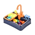 thumbnail image 2 of Juego de fregadero de cocina para niños Baoblaze Set de verduras en Rodajas con Grifo simulado azul, 2 of 5