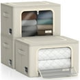 thumbnail image 7 of Sorbus Storage Bins with Metal Frame - Stackable & Foldable Clothes Organizer Bags - Oxford Fabric Storage Containers with Large Clear Window & Carry Handles Organization for Bedding Linen & Clothing, 7 of 7