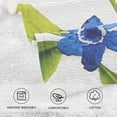 thumbnail image 3 of Coolnut Hand Towels Blue Florals 2 PCS, Cotton Bath Towels Drying Face Hands Body Decorative Water Absorbent Lightweight Washcloth for Bathroom Ktichen Travel Gym, 16"×28", 3 of 6