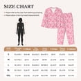 thumbnail image 4 of Wukai pink heart Print Women’s Pajama Long Sleeve Sleepwear Soft&nbsp;-Medium, 4 of 7