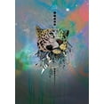 thumbnail image 2 of Roberts, Karin 14x18 White Modern Wood Framed Museum Art Print Titled - Cosmic Leopard, 2 of 4