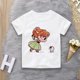 thumbnail image 4 of Ropa de verano unisex para niños, camiseta de princesa con bonitos dibujos animados para niño y niña, estética divertida, cuello redondo, manga corta blanca, 4 of 5