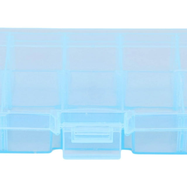 10 Grid Plastic Jewelry Removable Storage Box Beads Earring Dividers Plastic Compartment Container Container Blue