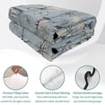 thumbnail image 4 of King Quilt Set 96''x106'', Blue Seaports Lightweight Bedspread Coverlet Set with 2 Pillow Shams, Vintage Ocean Anchor Shark Farmhouse Wood Breathable All Season Quilt Bedding for Bedroom/Guest Room, 4 of 9