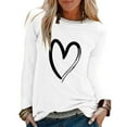 thumbnail image 3 of outfmvch hoodies for women casual print shirts long sleeve loose t-shirt womens tops womens sweaters white, 3 of 9