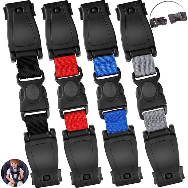 RV Paquete de 4 clips para cinturón de seguridad para niños, clips para cinturón de seguridad para bebés, clips para cinturón de seguridad de coche, para asientos de coche, cochecitos, tronas, univers