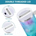 thumbnail image 5 of 40 oz Insulated Stainless Steel Tumbler Double Wall Stainless Steel Tumbler with 2-Way Drinking Pastel Blue Dandelions, 5 of 9