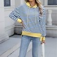 thumbnail image 5 of Ashirexll Hoodies for Women, Oversized Hoodies for Women, Ladies' Long Sleeve Hoodies with Pockets Fashion Striped Sweatshirts Pullover for Fall, 5 of 7