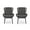 Gray + Dark Gray, variant on Alice Outdoor Wicker Club Chair with Cushions (Set of 2)