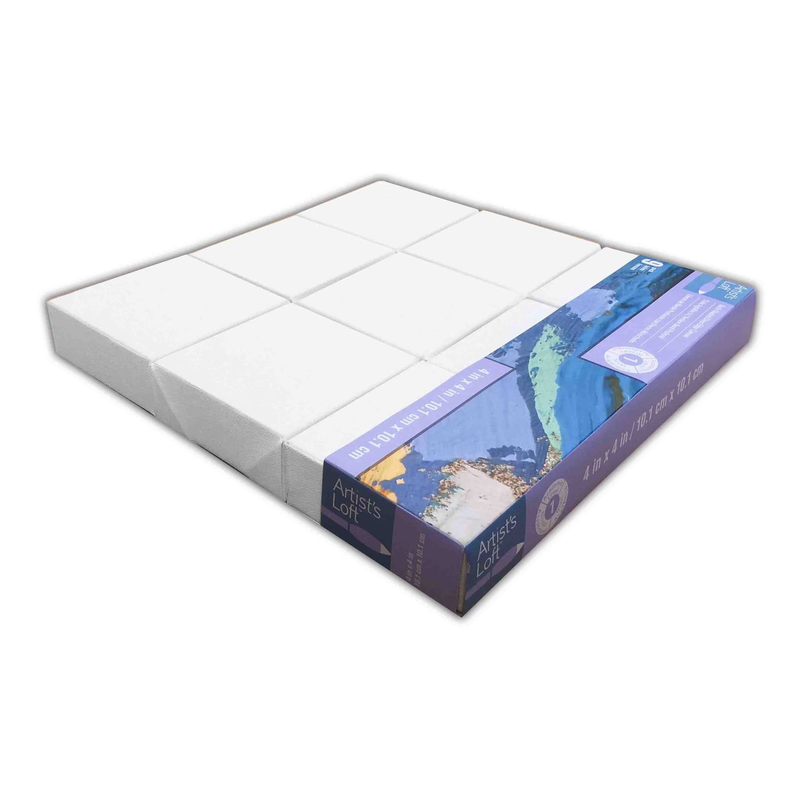 9 Pack Level 1 4" x 4" Deco Canvas by Artist's Loft