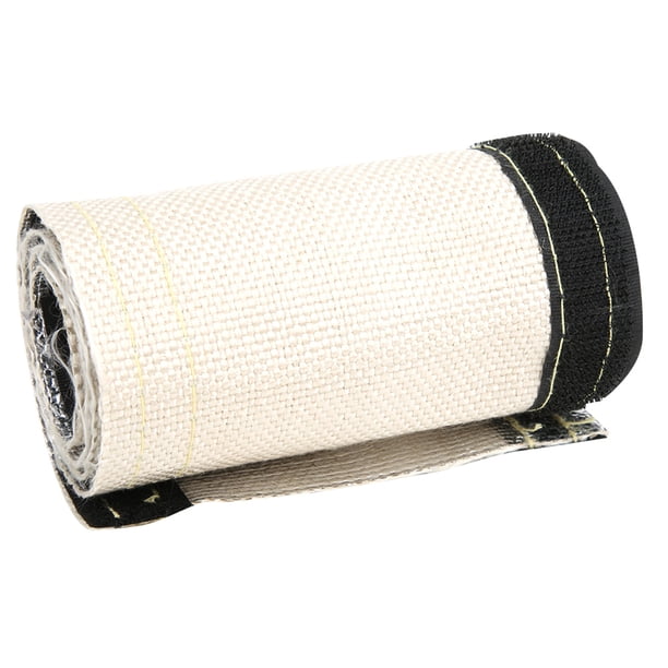 Cubierta de manguera de alambre aislado con cubierta térmica de tela de fibra de vidrio Manguito de protección térmica gris y blanco con capa exterior aluminizada 600x106 mm para protección aislante