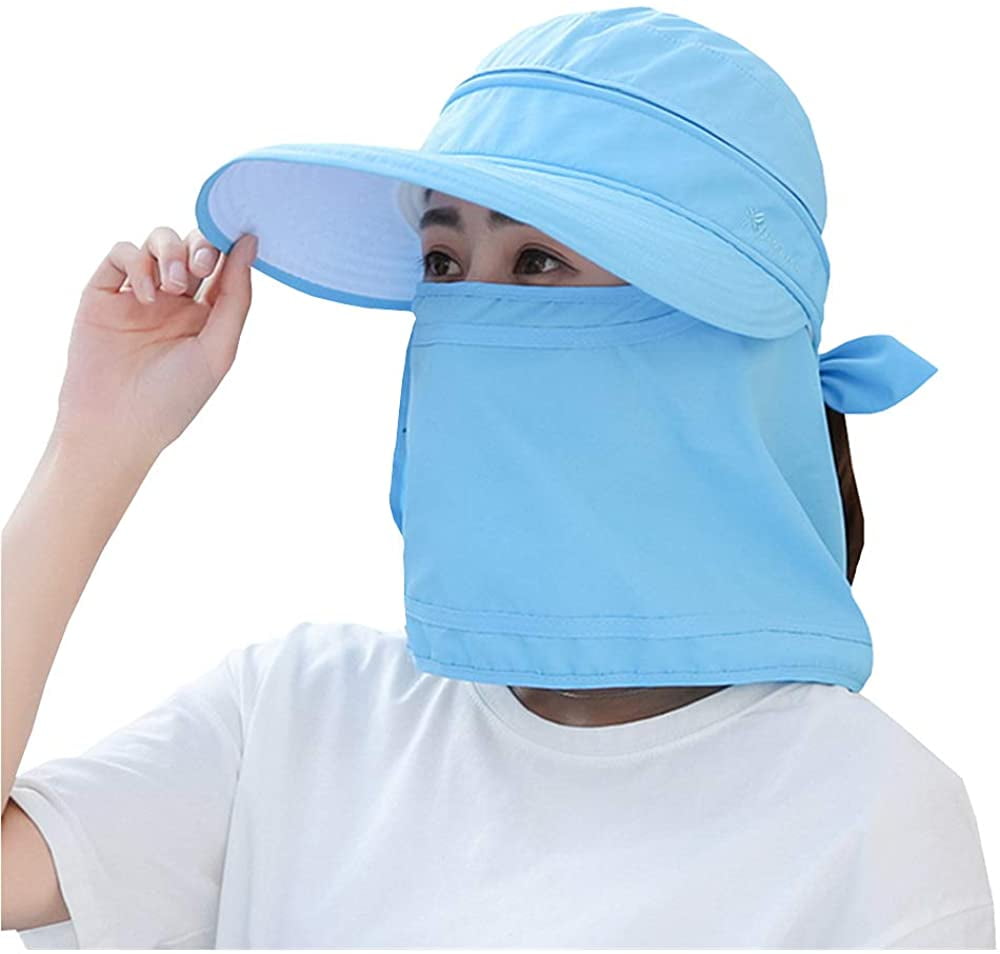 UV Sun Protection Waterproof Breathable Face Neck Flap Cover Folding Sun Hat for Men/Women Outdoor UPF 50
