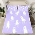 thumbnail image 2 of Feelyou Kids Purple Ghost Bed Sheets, Cute Cartoon King Sheets, Happy Halloween Sheet Set, Super Cozy Room Decor,4 Pieces, 2 of 7