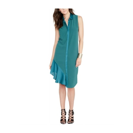 Rayon Crepe Dress - Rachel Roy Womens Crepe Shirt Dress
