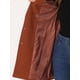 thumbnail image 5 of Abrigo de invierno para mujer INSPIRE CHIC, con solapa muesca, doble botonadura, abrigo tipo trench, talla XL, marrón rojizo, 5 of 6