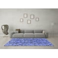 thumbnail image 3 of Ahgly Company Machine Washable Indoor Rectangle Oriental Blue Industrial Area Rugs, 5' x 7', 3 of 4