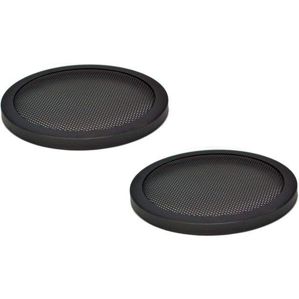 1PAIR 6.5 INCH CAR SPEAKER WOOFER STEEL MESH GRILL W/ SPEED CLIPS