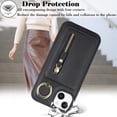thumbnail image 5 of iPhone 13 case with Card Holder, iPhone 13 Phone Case Wallet for Women magsafe Compatible Wallet Detachable 2-in-1 for Men-Black, 5 of 13