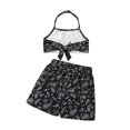 thumbnail image 1 of ITFABS Little Girls Outfit, Hanging Neck Midriff-baring Tops, Shorts, 1 of 10