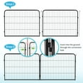 thumbnail image 5 of NiamVelo12-Panel 32" Metal Dog Playpen for Small and Medium Dogs , Portable Dog Fence Pet Exercise Pen Indoor/Outdoor Use（Black）, 5 of 8