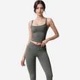 thumbnail image 6 of Women's Square Neck Tank Top with Spaghetti Straps - Small, Gray, 6 of 7