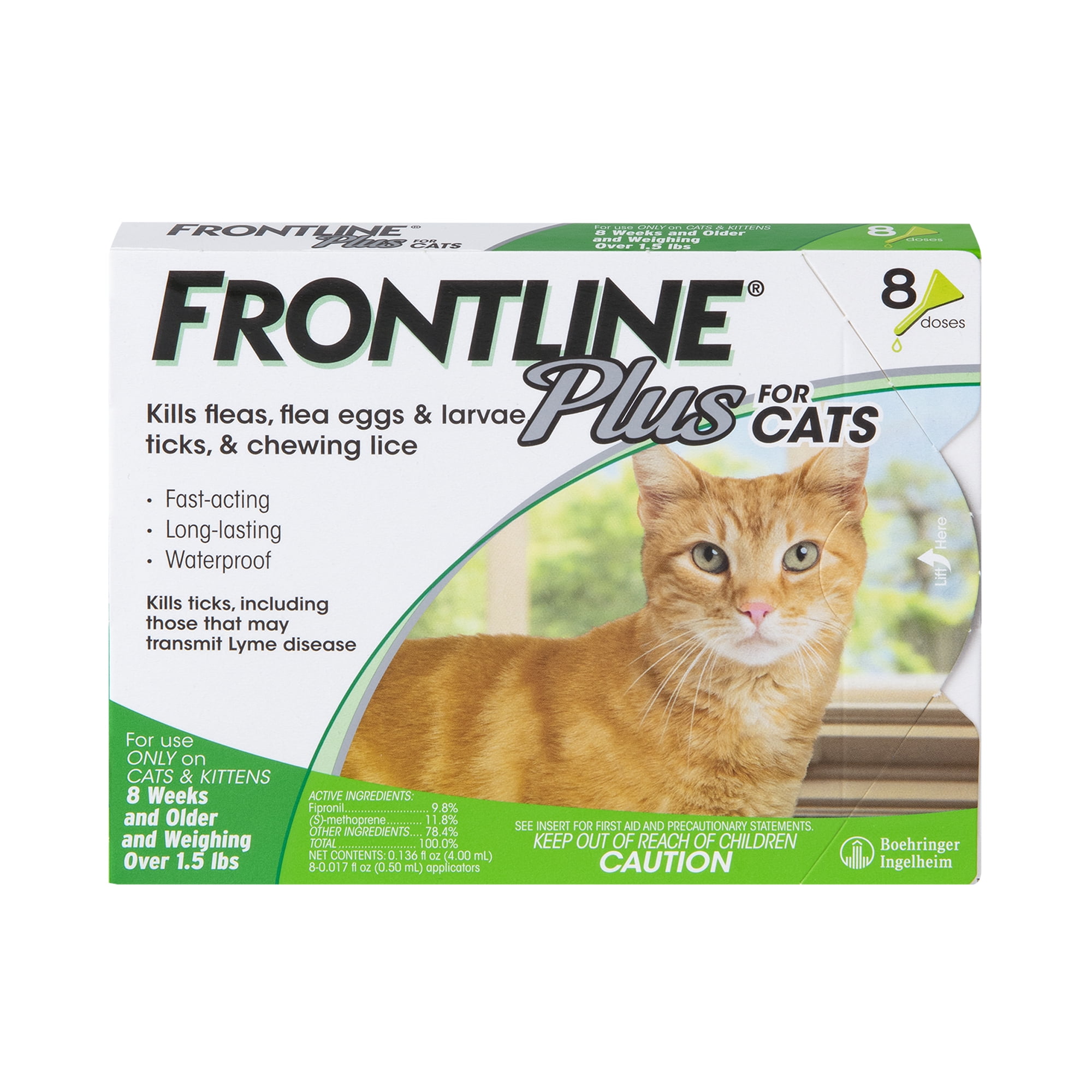 FRONTLINE Plus for Cats and Kittens (1.5 lbs and over) Flea and Tick