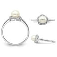 thumbnail image 2 of Freshwater Cultured Pearl Ring 6mm in Sterling Silver, 2 of 4