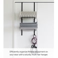 thumbnail image 6 of Yamazaki Home Over-the-Door Fitness Equipment Hanger, Black, Steel, Supports 5.5 pounds, Over-the-Door, 6 of 7