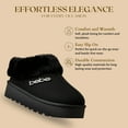 thumbnail image 4 of bebe Girls Slippers – Platform House Shoes with Faux Fur Lining, Cozy Winter Slippers for Little Kid/ Big Kid, 4 of 9