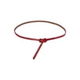 thumbnail image 1 of Cinturones ajustables de cuero para mujer INSPIRE CHIC, banda delgada sin hebilla para vestido rojo, 1 of 5