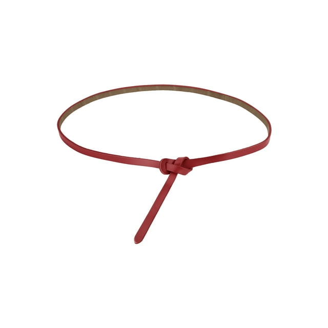 Cinturones ajustables de cuero para mujer INSPIRE CHIC, banda delgada sin hebilla para vestido rojo