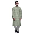 thumbnail image 1 of Atasi Designer Kurta Pajama For Men Printed Straight Kurta Set Summer Clothing, 1 of 5