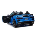 thumbnail image 4 of Blue Licensed 24V Chevrolet Corvette C8 Ride On Car With RC, 4 of 5