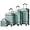 Green, variant on 4 Piece Hardshell Luggage Sets with TSA Lock, Spinner Suitcases w Cosmetic Case, Lightweight Black ABS, 360° Wheels, Expandable Travel Business Luggage for Women, Men, Kids12",20",24",28"