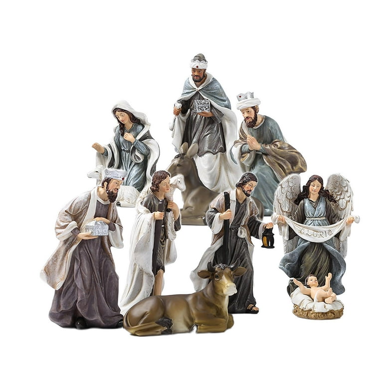 12Pcs/set Toys Nativity Set Christmas Scene Birth of Little Animals &  Figures Indoor Playset, Children Ages 3 And Up