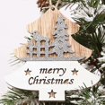 thumbnail image 4 of 4 Pcs Christmas Pendant, Wooden Ornaments Christmas Tree Decoration, 4 of 4