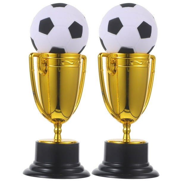 2 juegos de trofeos de premio, trofeos de plástico portátiles, trofeos de ganador de competición de pelota deportiva