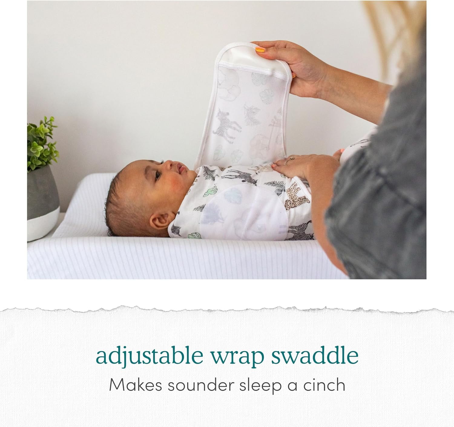 aden + anais essentials Cotton Wrap Swaddles, Alphabet Animals, Unisex, Newborn, 0-3 Mo, 3-Pack