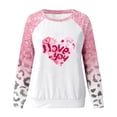 thumbnail image 2 of Gibobby Tops Mujeres Casual Sudadera casual de manga larga con cuello redondo y estampado de amor del día de San Valentín para mujer (Estilo 1)(Blanco, S), 2 of 4