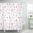 thumbnail image 1 of KSADK Red Valentine Valentine's Day Pattern with Arrows and Hearts in Pink Cupid Cute Hand Shower Curtain 66x72 inch, 1 of 1