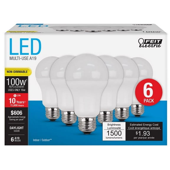 BULB LED A19 DL 16W 6PK